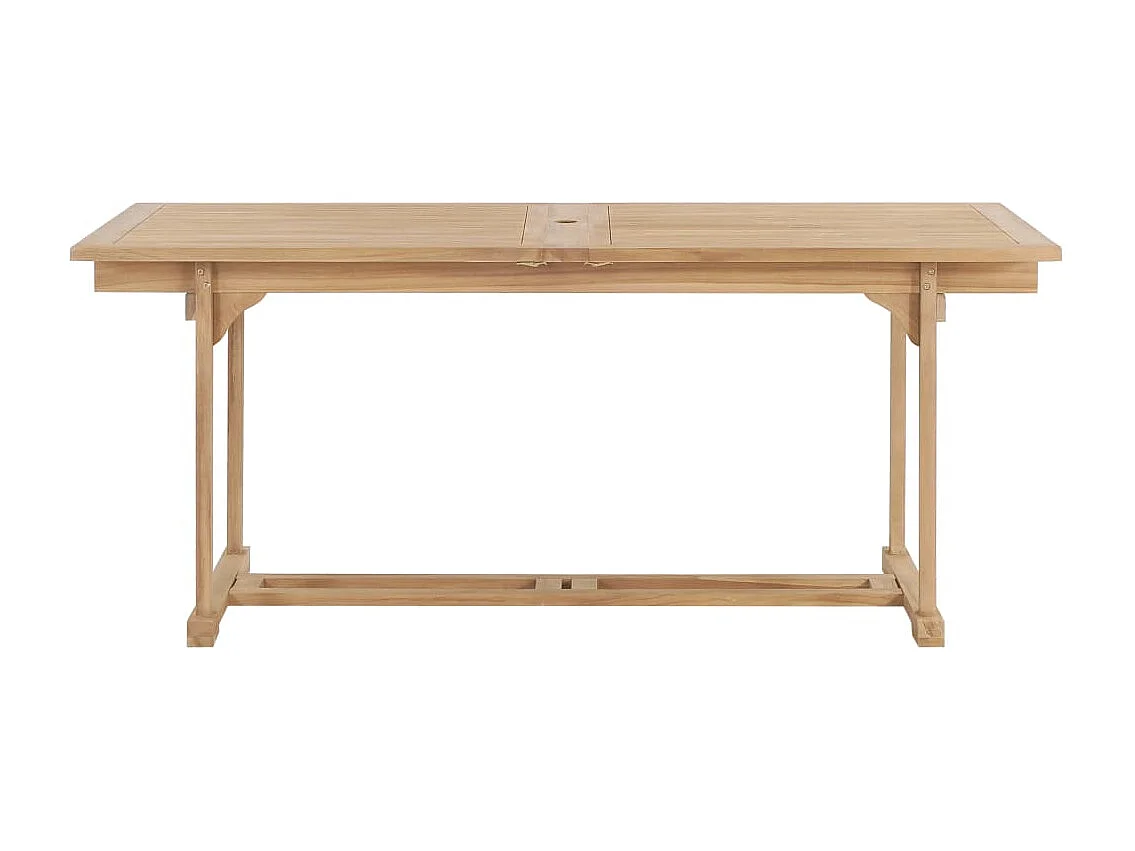 Set da Pranzo per Esterni 9 pz 180-280x100x75 cm Teak Massello