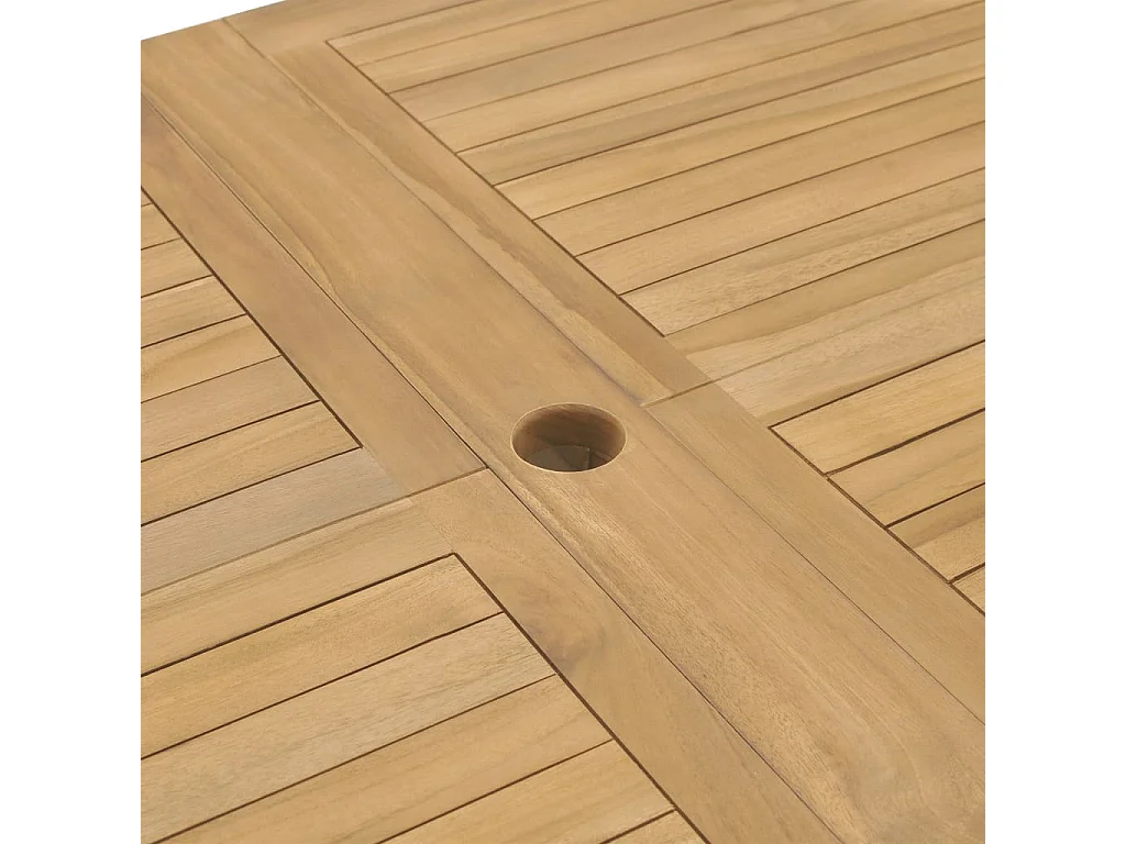 Set da Pranzo per Esterni 9 pz 180-280x100x75 cm Teak Massello