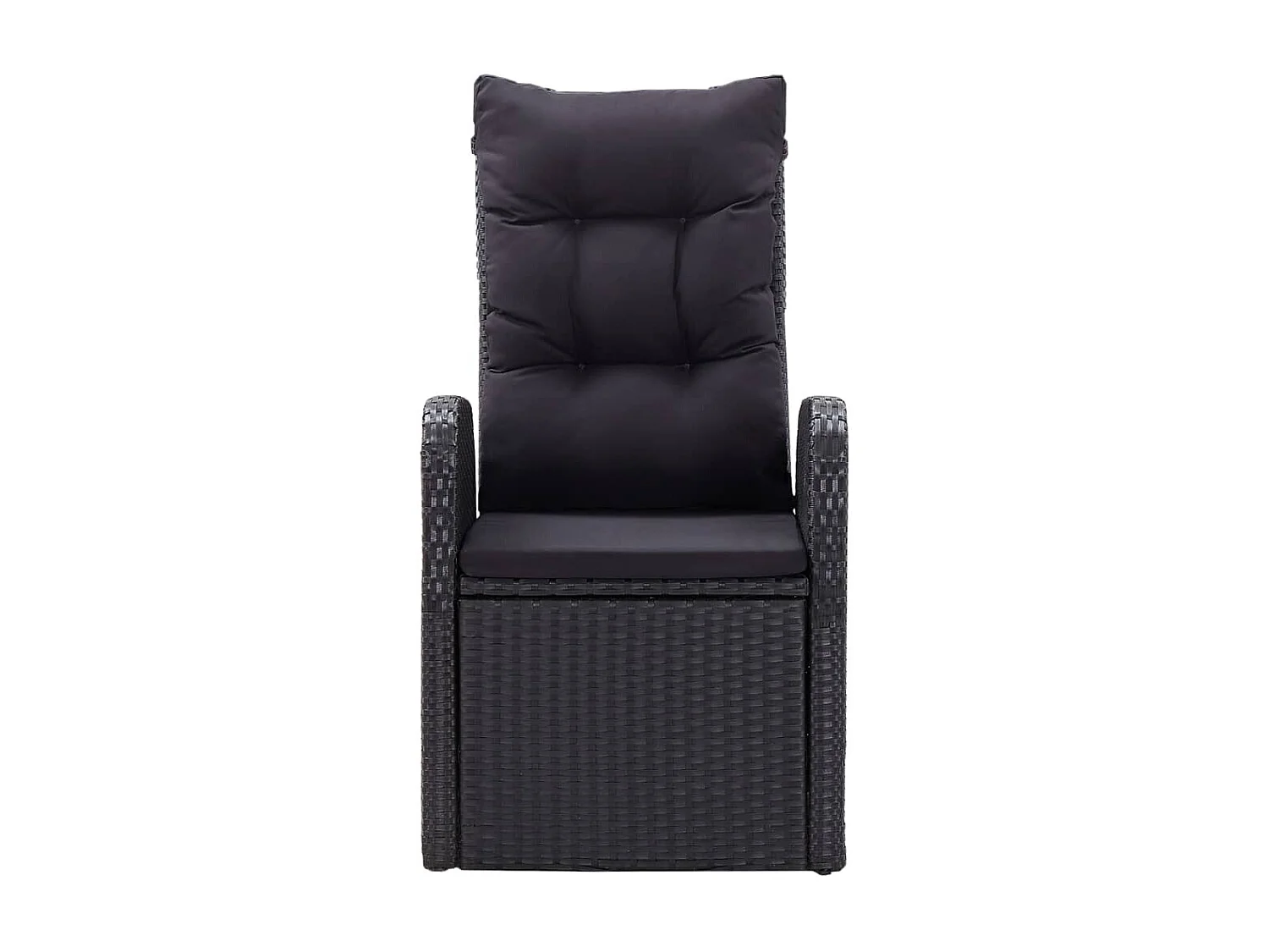 5 pcs conjunto de jantar de jardim preto