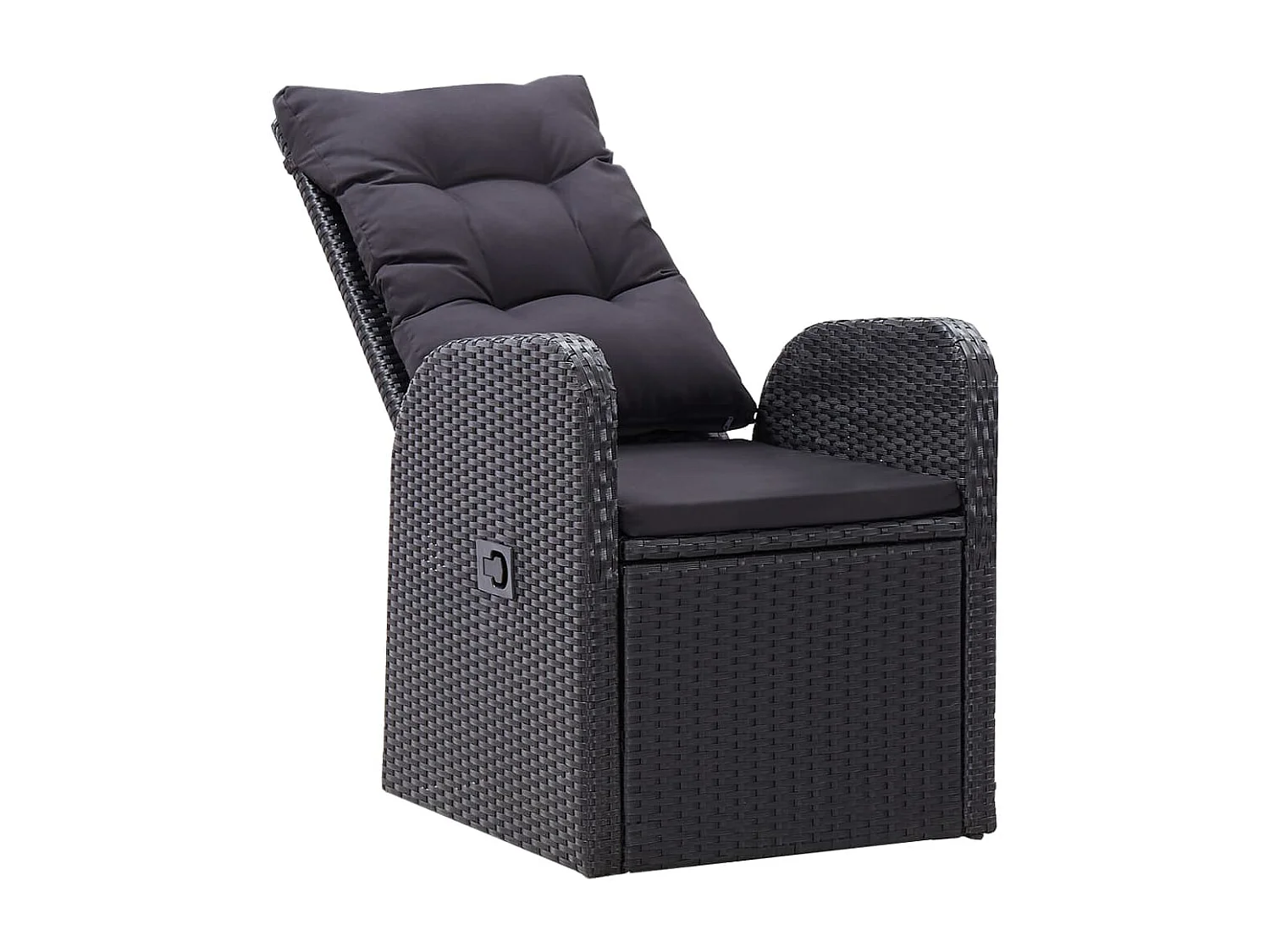 5 pcs conjunto de jantar de jardim preto