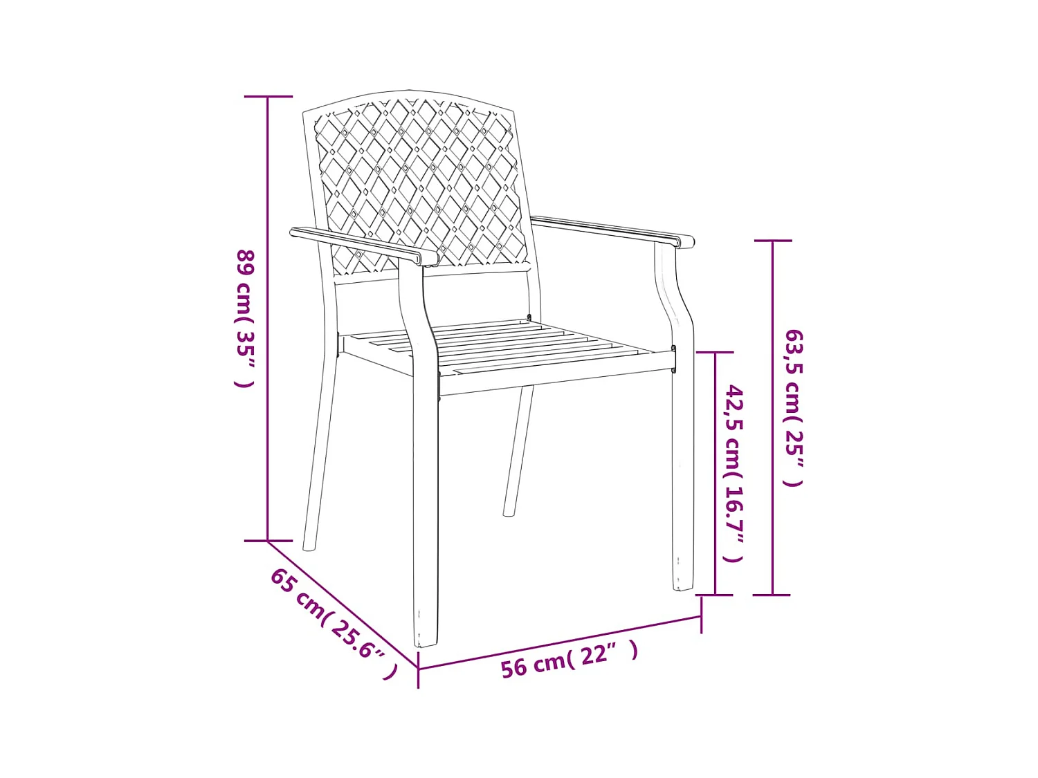 Set da Pranzo da Giardino 5 pz in Acciaio Antracite