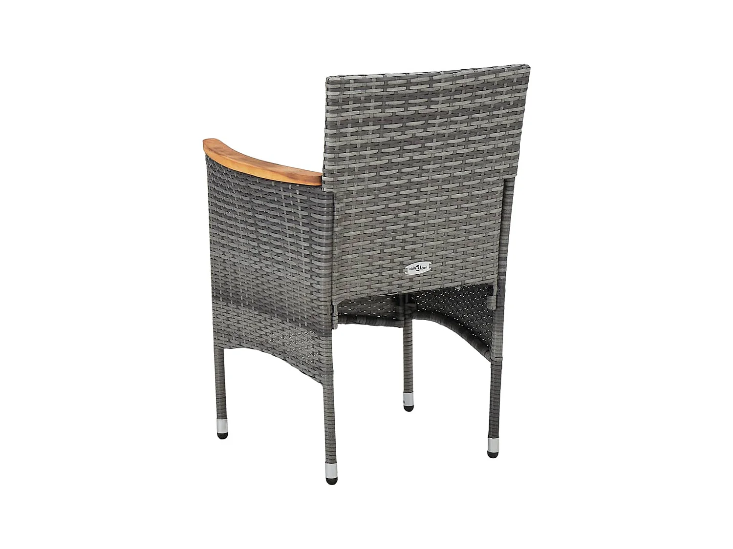 7-delige Tuinset poly rattan grijs