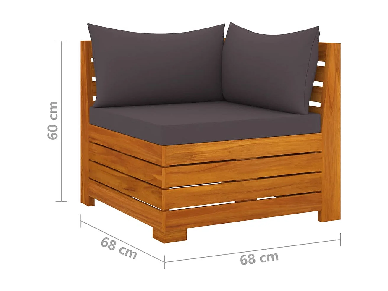 Set Divani da Giardino 8 pz con Cuscini in Massello di Acacia