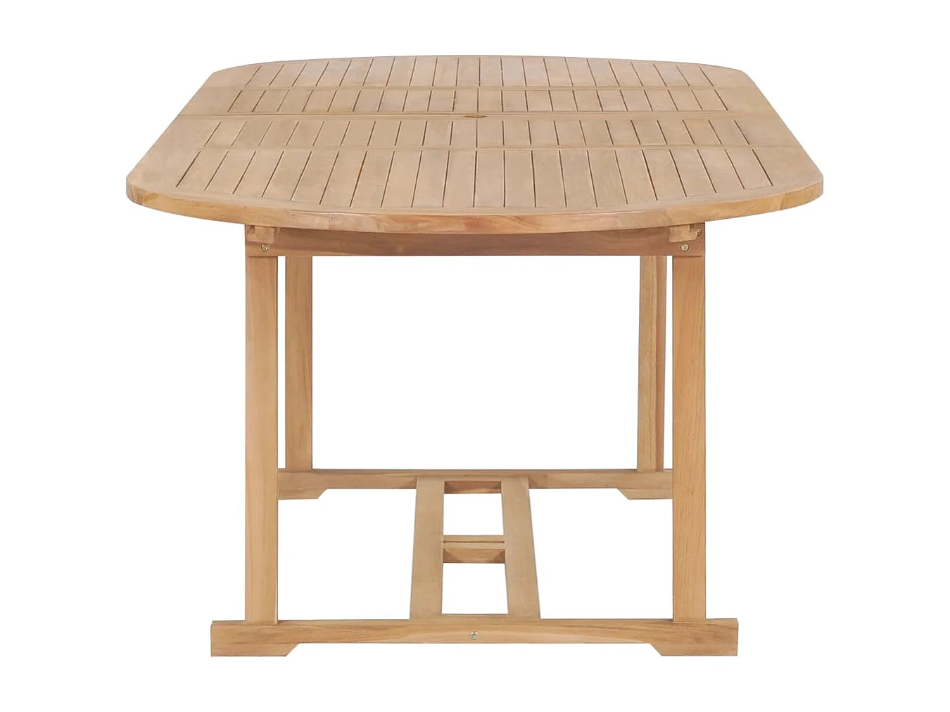 Set da Pranzo per Esterni 9 pz 180-280x100x75 cm Teak Massello