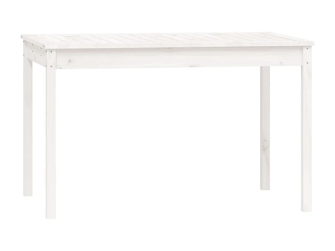 Ensemble à manger de jardin 4 pcs blanc bois massif de pin