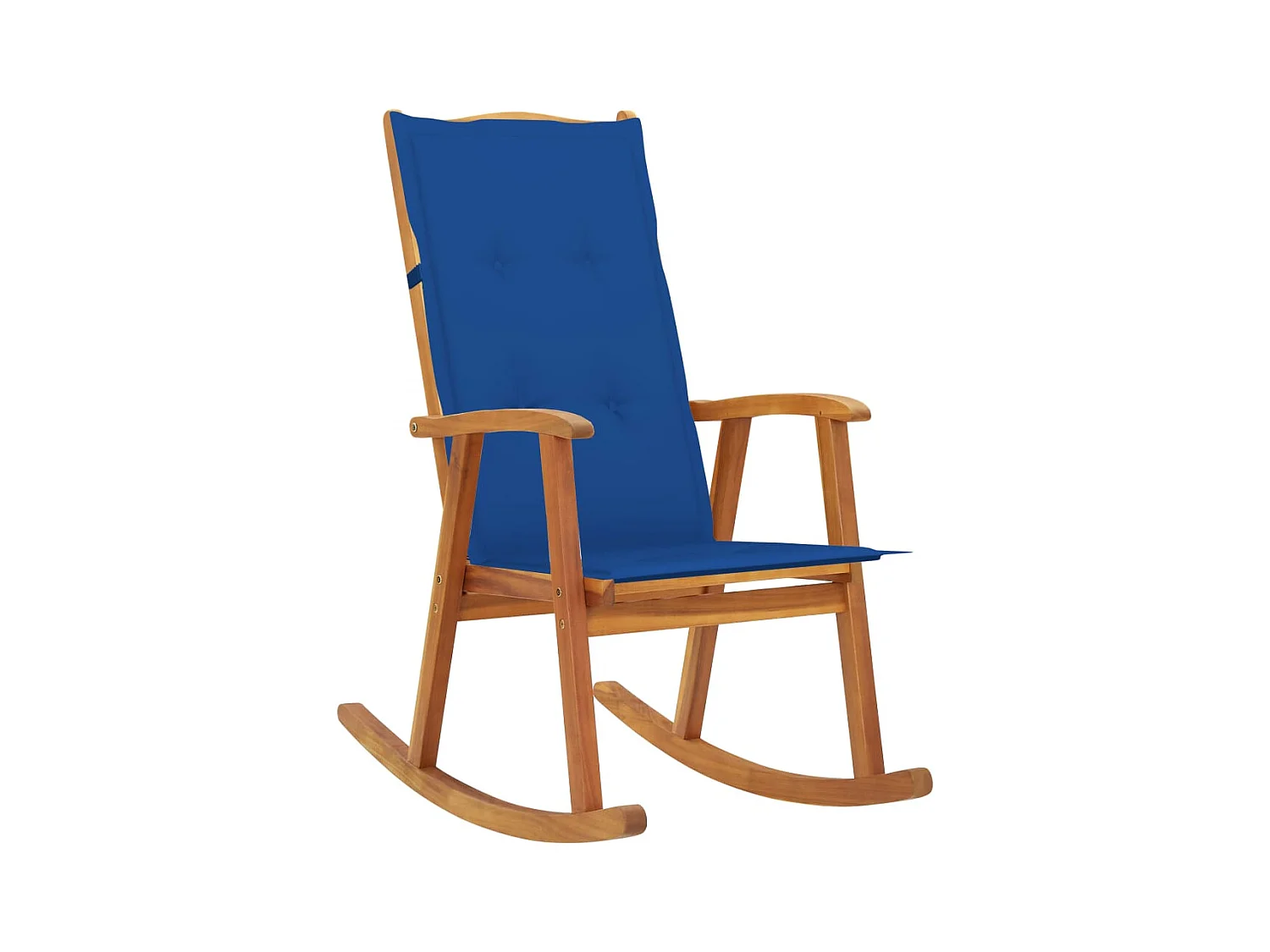 Chaise à bascule avec coussins Bois d'acacia massif