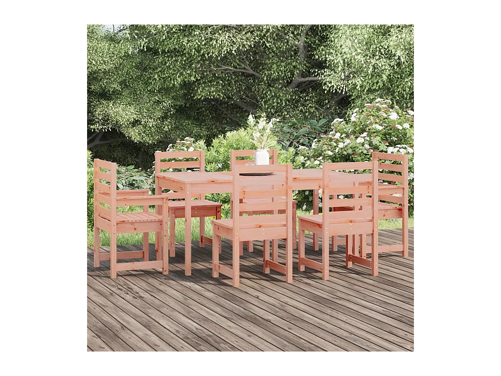 Ensemble à manger de jardin 7 pcs bois massif Douglas