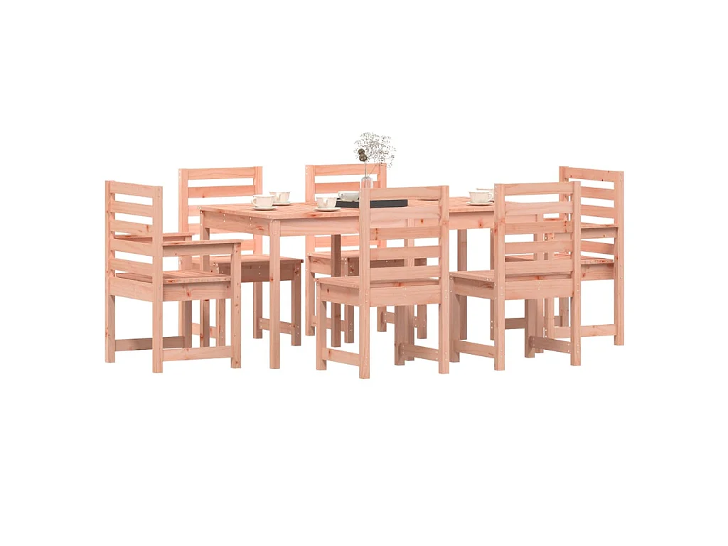 Ensemble à manger de jardin 7 pcs bois massif Douglas