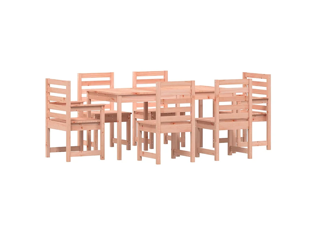 Ensemble à manger de jardin 7 pcs bois massif Douglas