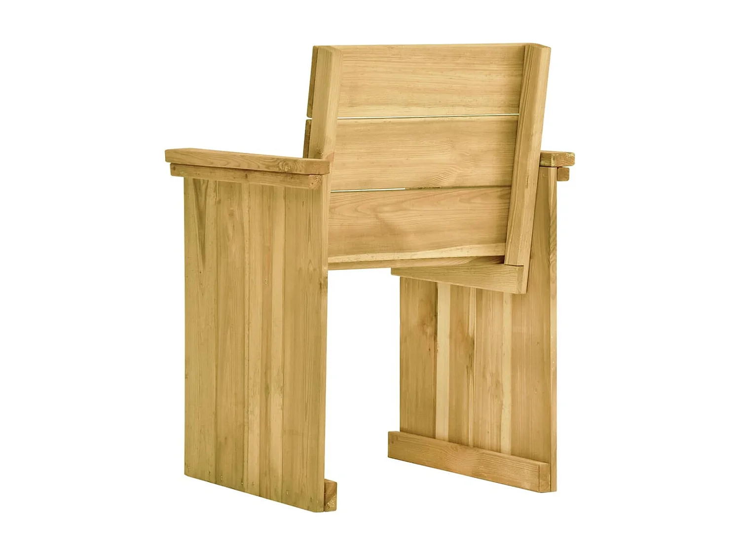 Set Pranzo da Giardino 7pz con Cuscini Legno di Pino Impregnato