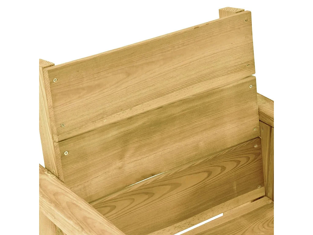 Set Pranzo da Giardino 7pz con Cuscini Legno di Pino Impregnato