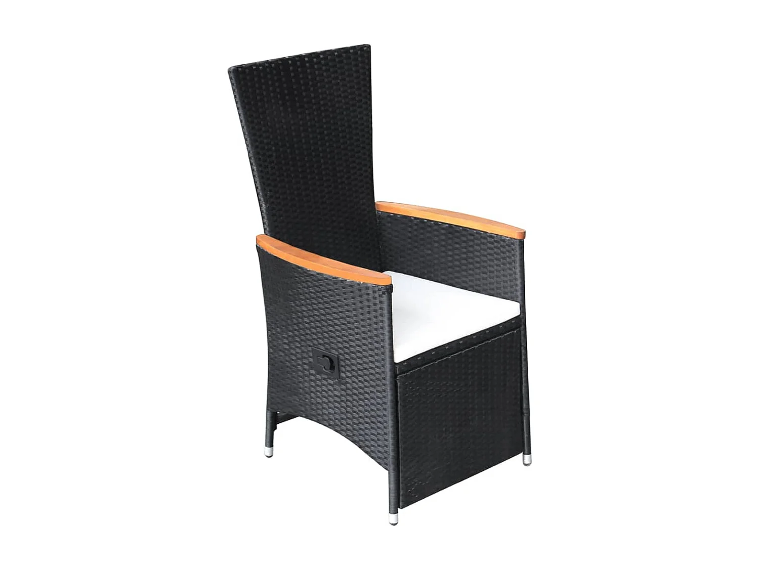 Ensemble à manger de jardin 7 pcs Résine tressée Noir