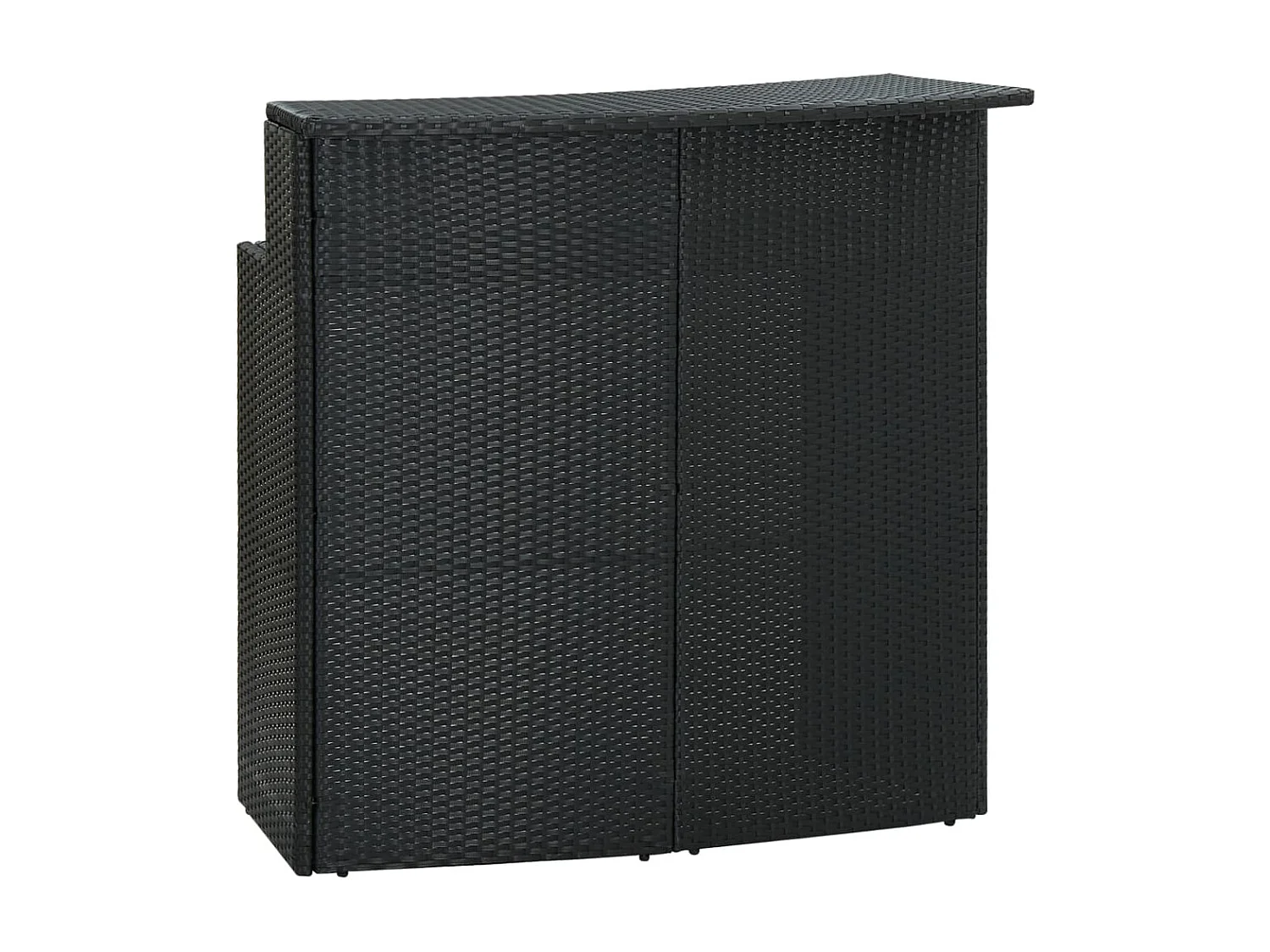 3-delige Tuinbarset met kussens poly rattan zwart