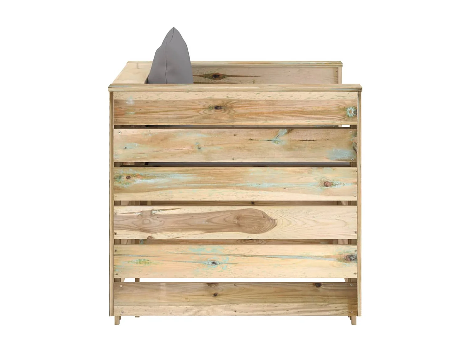 Salon de jardin 2 pcs avec coussins Bois imprégné de vert