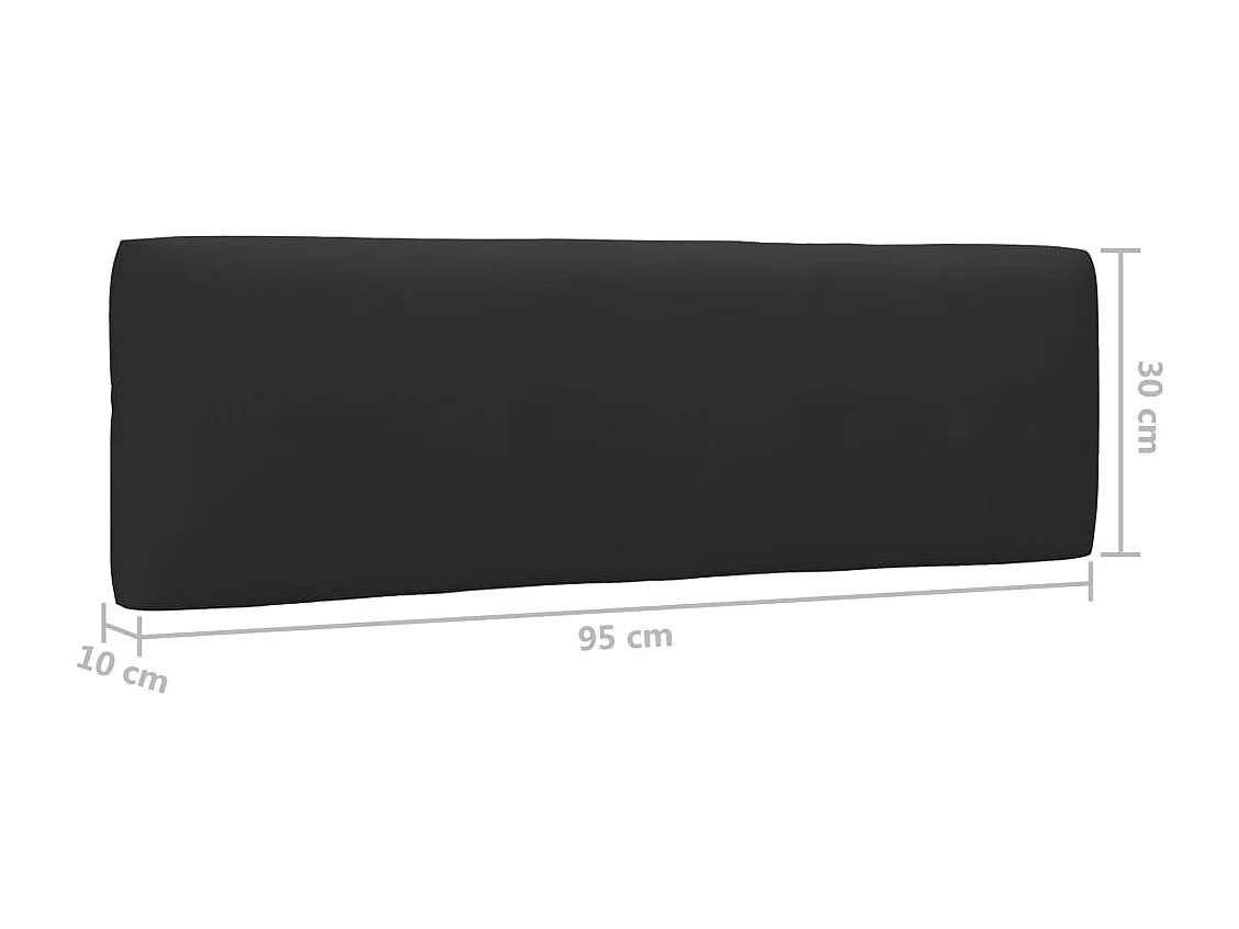 Salon de jardin palette 6pcs avec coussins Pin imprégné de gris