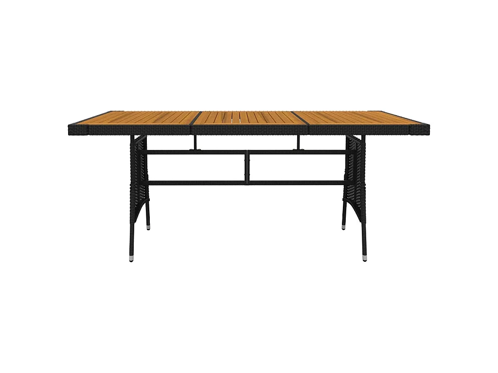 9-delige Tuinset poly rattan zwart