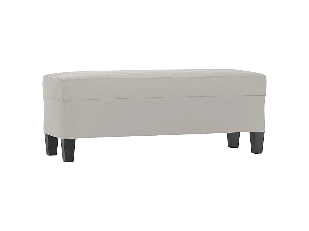 Bankje 100x35x41 cm microvezelstof stof lichtgrijs