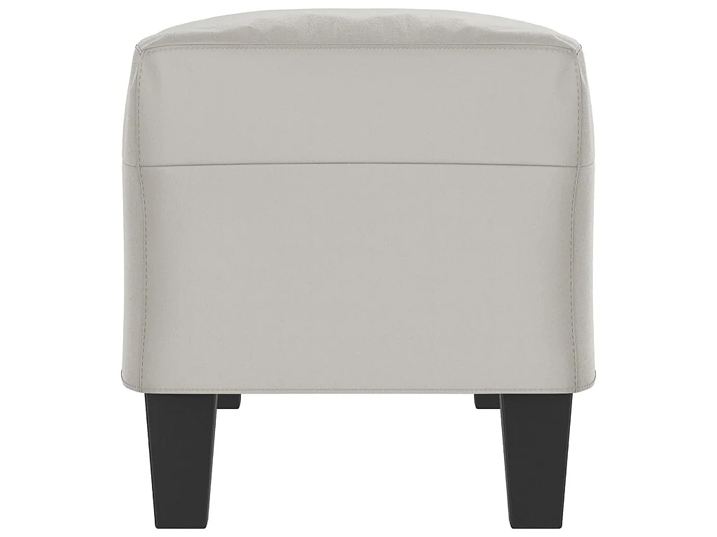 Bankje 100x35x41 cm microvezelstof stof lichtgrijs