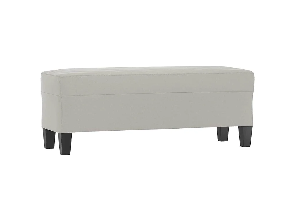 Bankje 100x35x41 cm microvezelstof stof lichtgrijs
