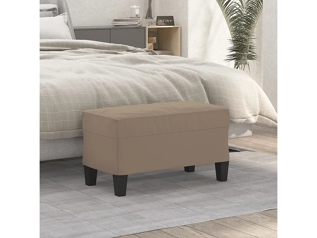 Banc Taupe 70x35x41 cm Tissu microfibre