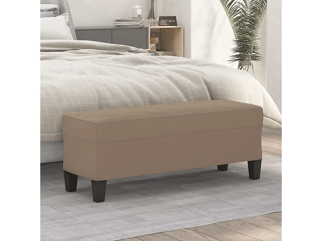 Banc Taupe 100x35x41 cm Tissu microfibre