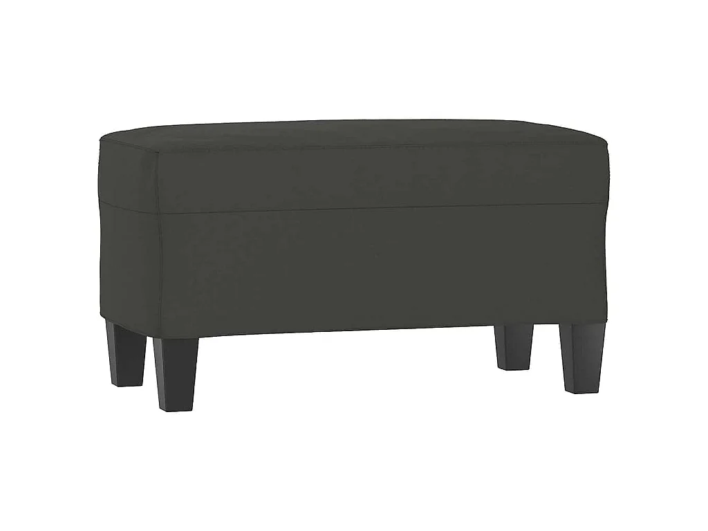 Bankje 70x35x41 cm microvezelstof donkergrijs