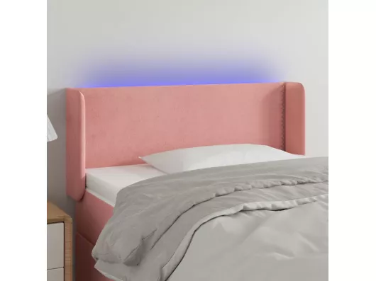 Kauf Unique LED Kopfteil Rosa 103x16x78/88 cm Samt