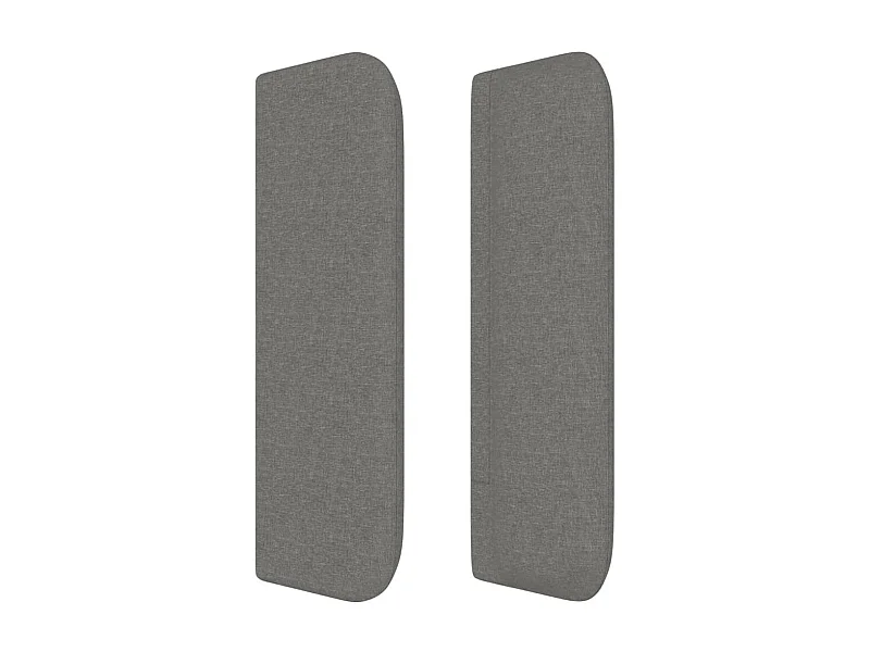 Tête de lit avec oreilles Gris foncé 183x16x78/88 cm Tissu