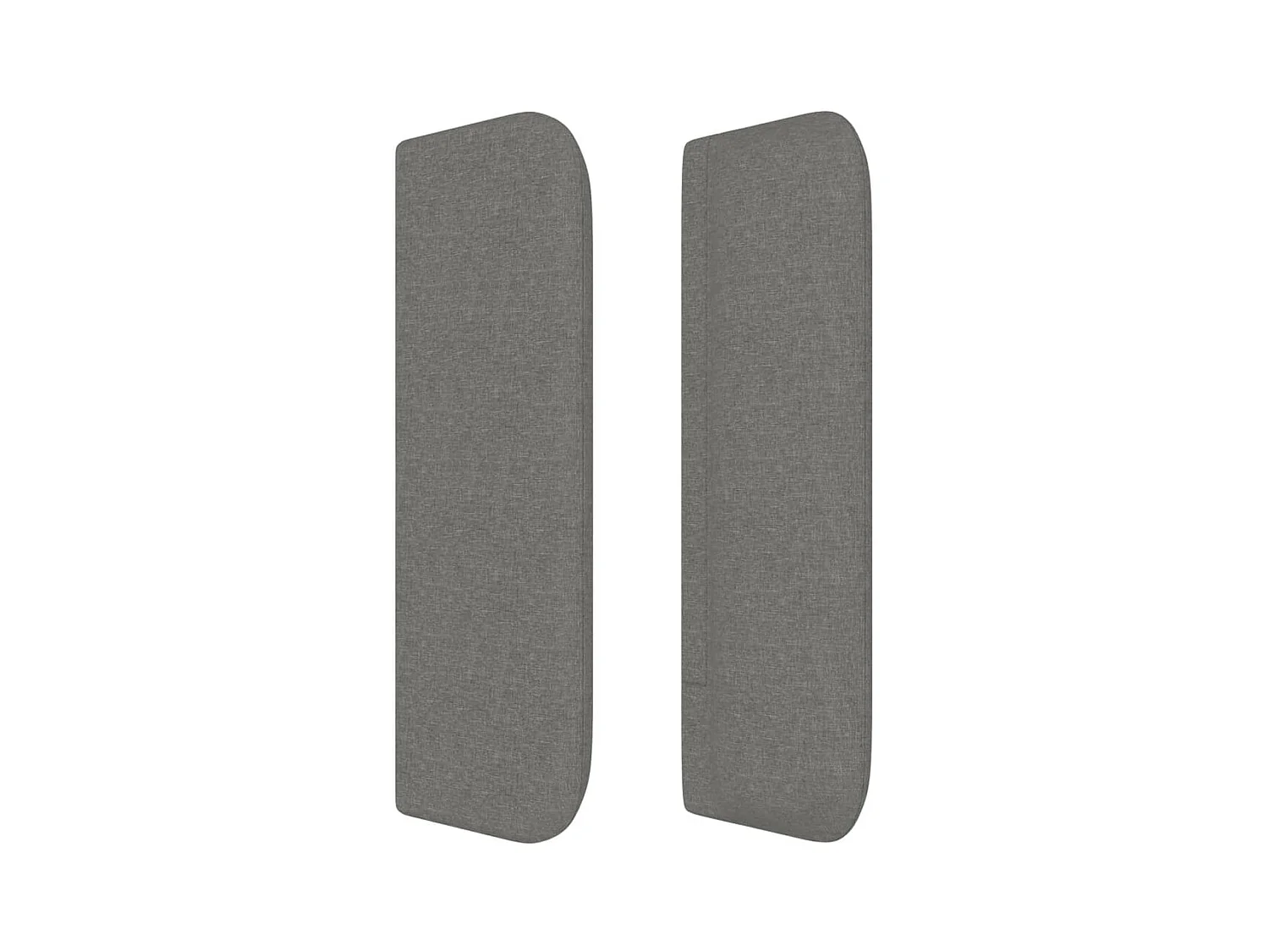 Tête de lit avec oreilles Gris foncé 183x16x78/88 cm Tissu