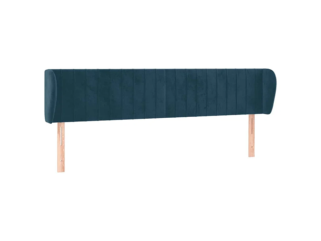 Testiera ad Orecchio Blu Scuro 183x23x78/88 cm in Velluto