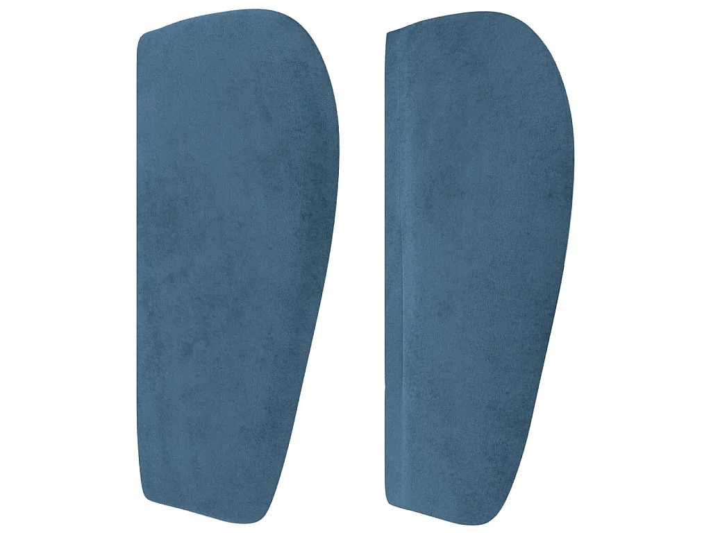 Testiera ad Orecchio Blu Scuro 183x23x78/88 cm in Velluto