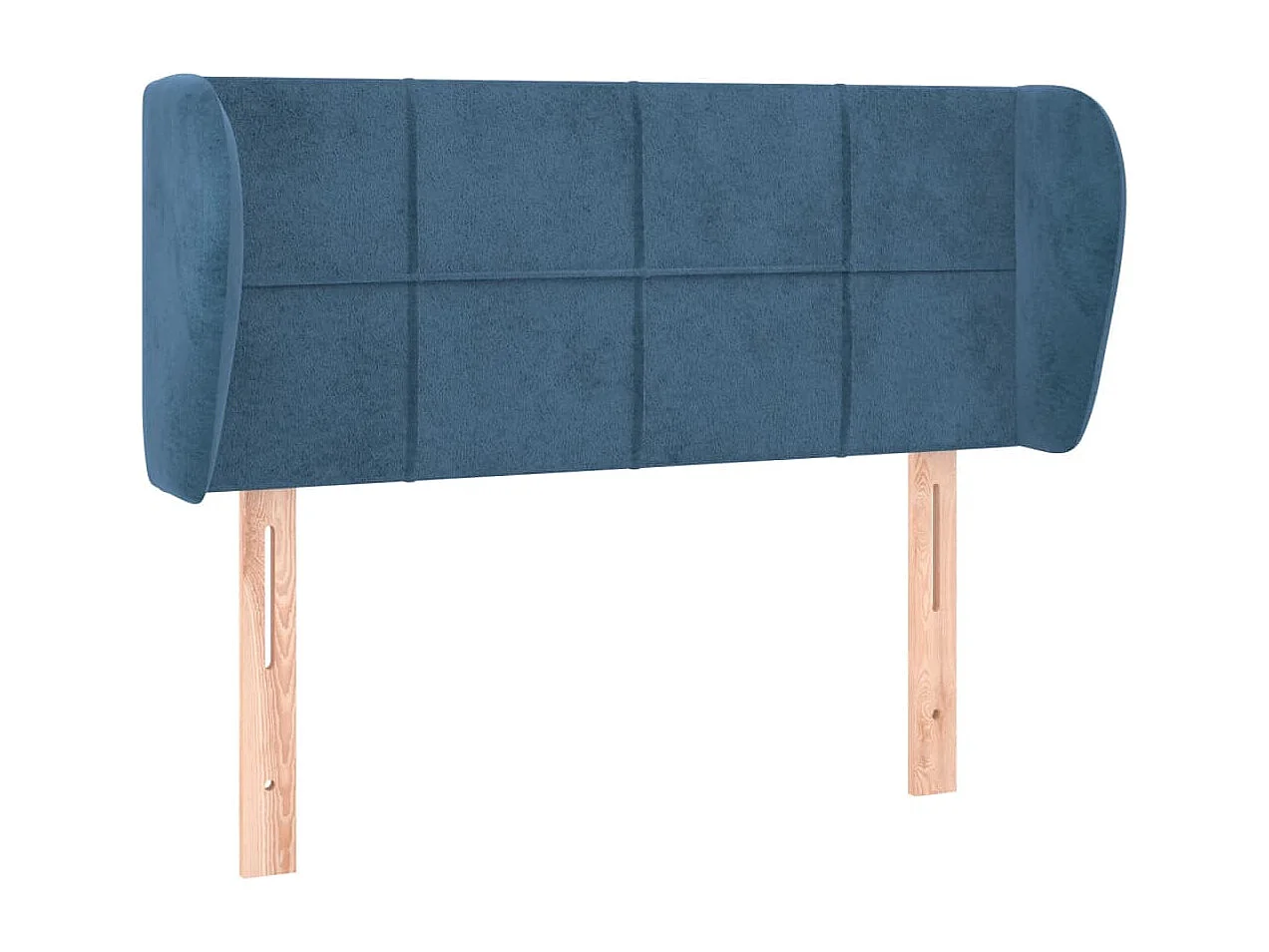 Tête de lit avec oreilles Bleu foncé 93x23x78/88 cm Velours
