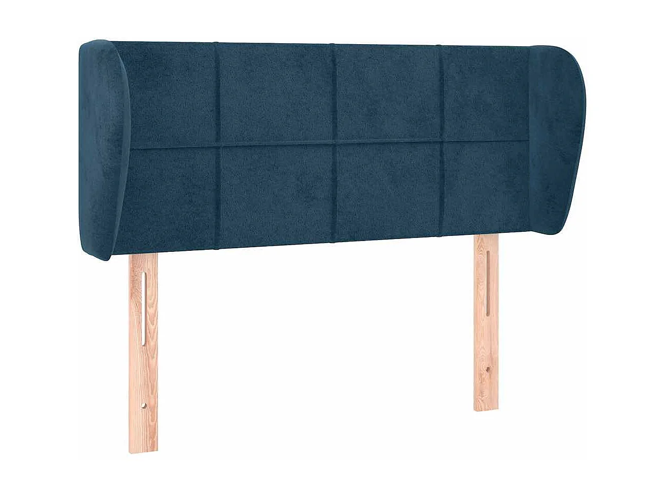 Tête de lit avec oreilles Bleu foncé 93x23x78/88 cm Velours