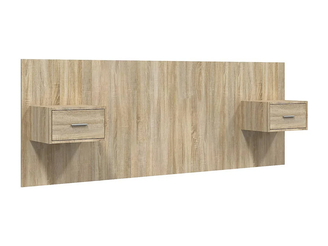 Tête de lit avec armoires Chêne sonoma Bois d'ingénierie