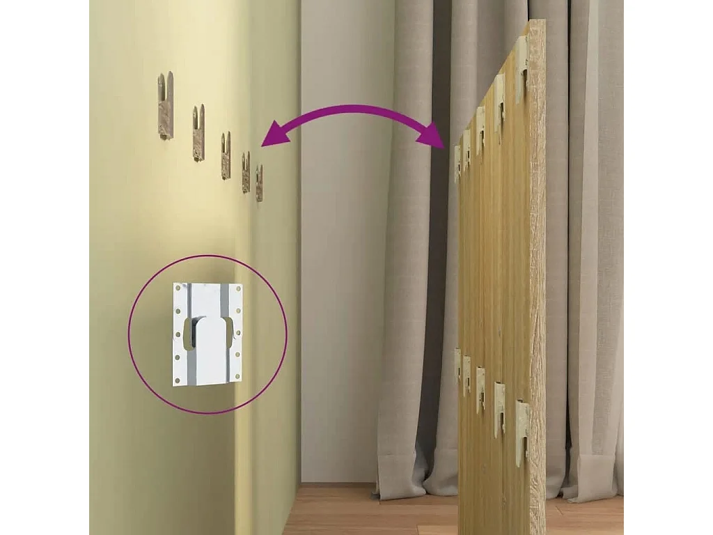 Tête de lit avec armoires Chêne sonoma Bois d'ingénierie