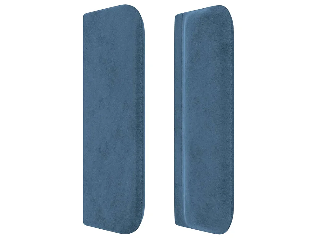 Testiera ad Orecchio Blu Scuro 183x16x78/88 cm in Velluto