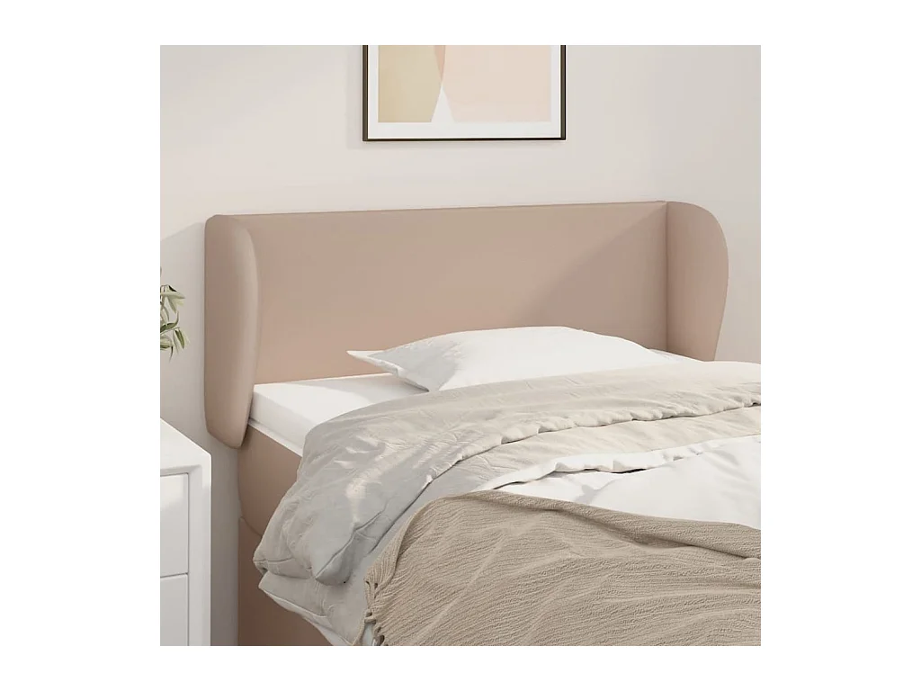 Tête de lit avec oreilles Cappuccino 83x23x78/88 cm Similicuir