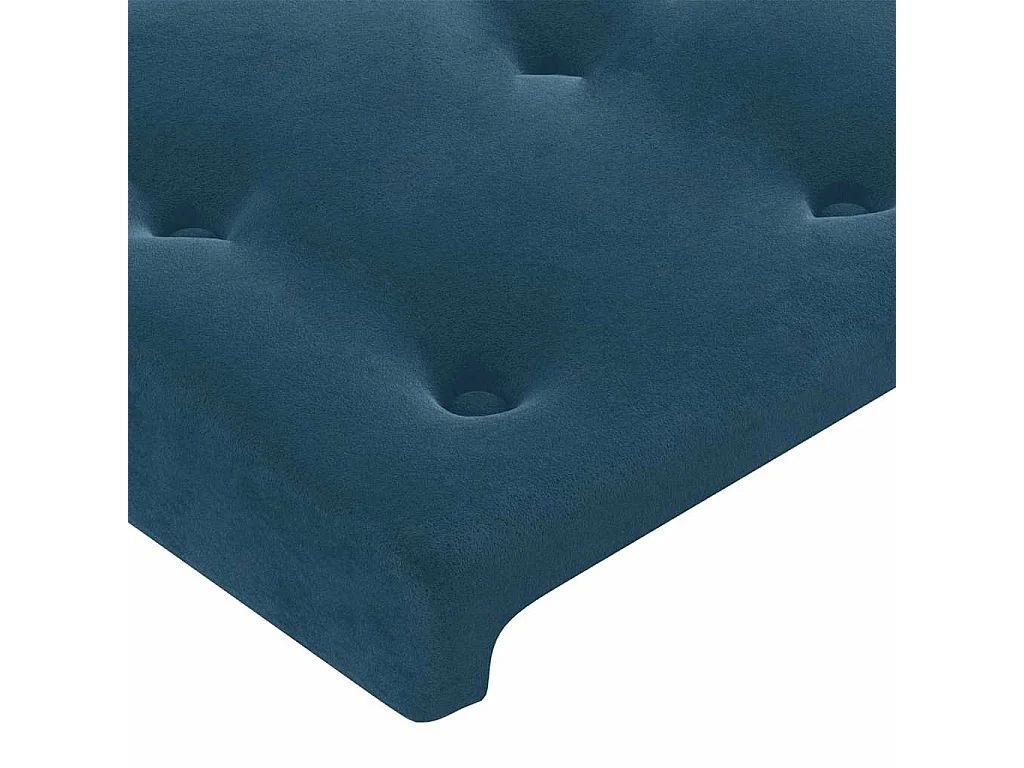 Testiera ad Orecchio Blu Scuro 83x16x118/128 cm in Velluto
