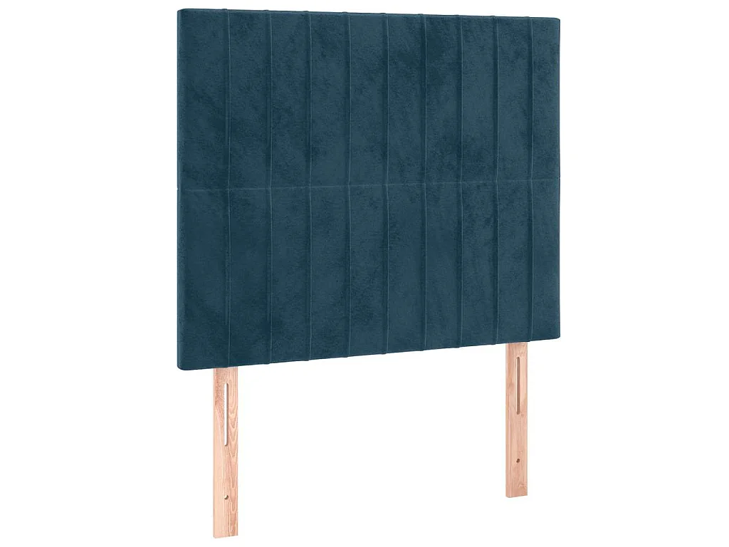 LED Kopfteil Dunkelblau 90x5x118/128 cm Samt