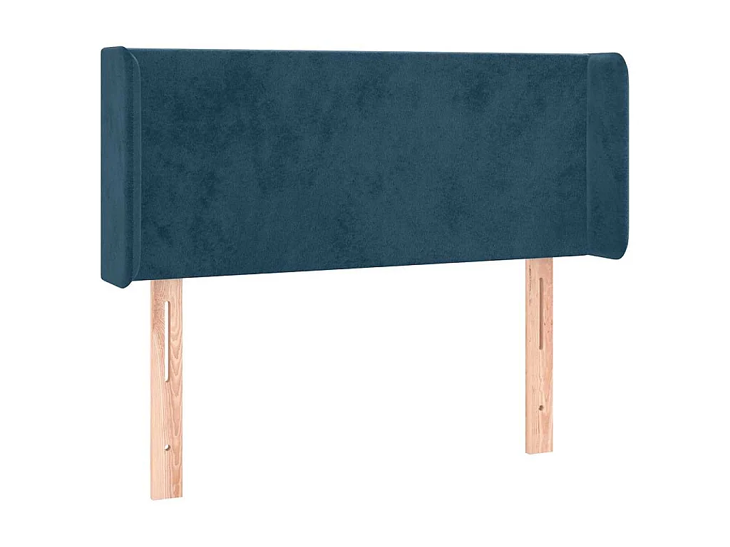 Testiera ad Orecchio Blu Scuro 93x16x78/88 cm in Velluto