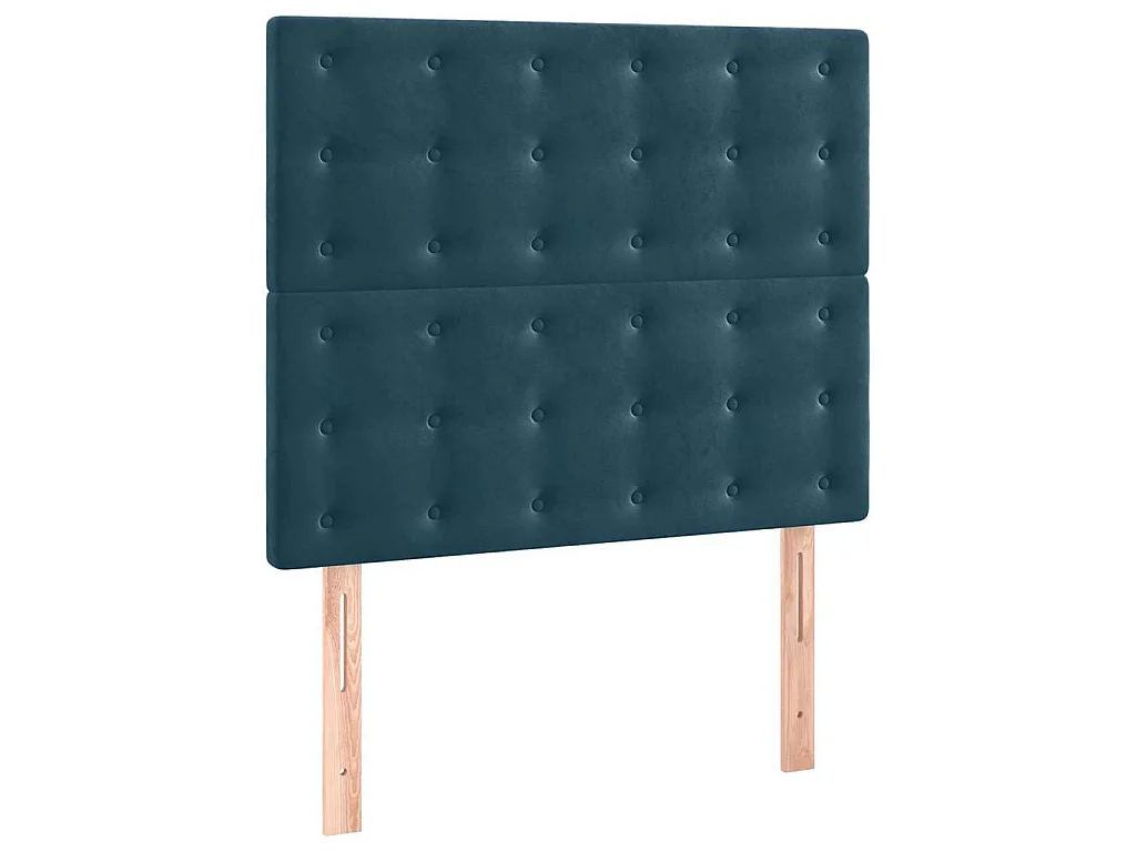 Testiera Blu Scuro 80x5x118/128 cm Velluto