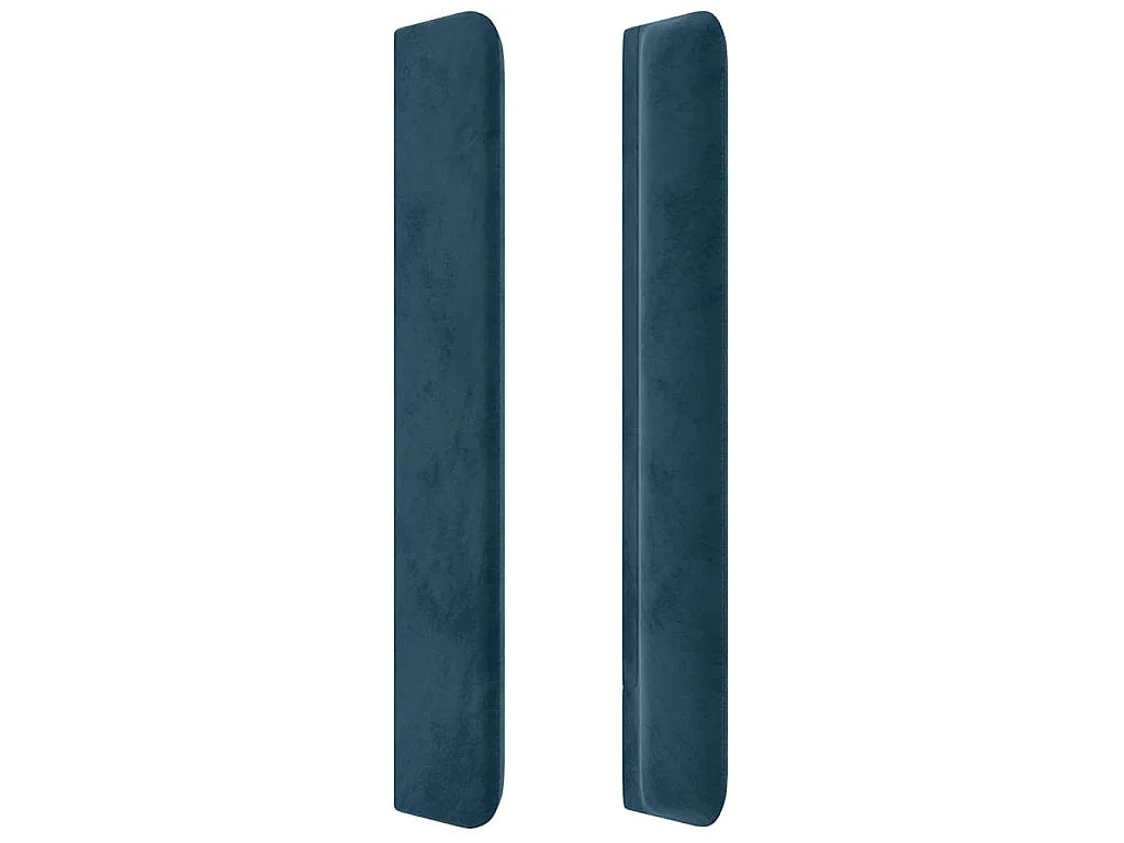 Kopfteil mit Ohren Dunkelblau 147x16x118/128 cm Samt