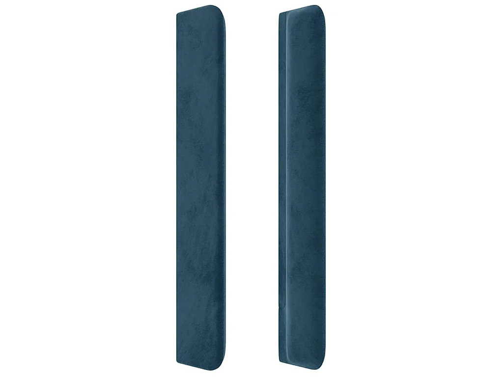 LED Kopfteil Dunkelblau 183x16x118/128 cm Samt