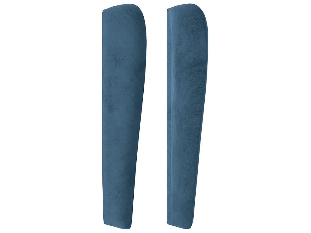 Testiera ad Orecchio Blu Scuro 83x23x118/128 cm in Velluto