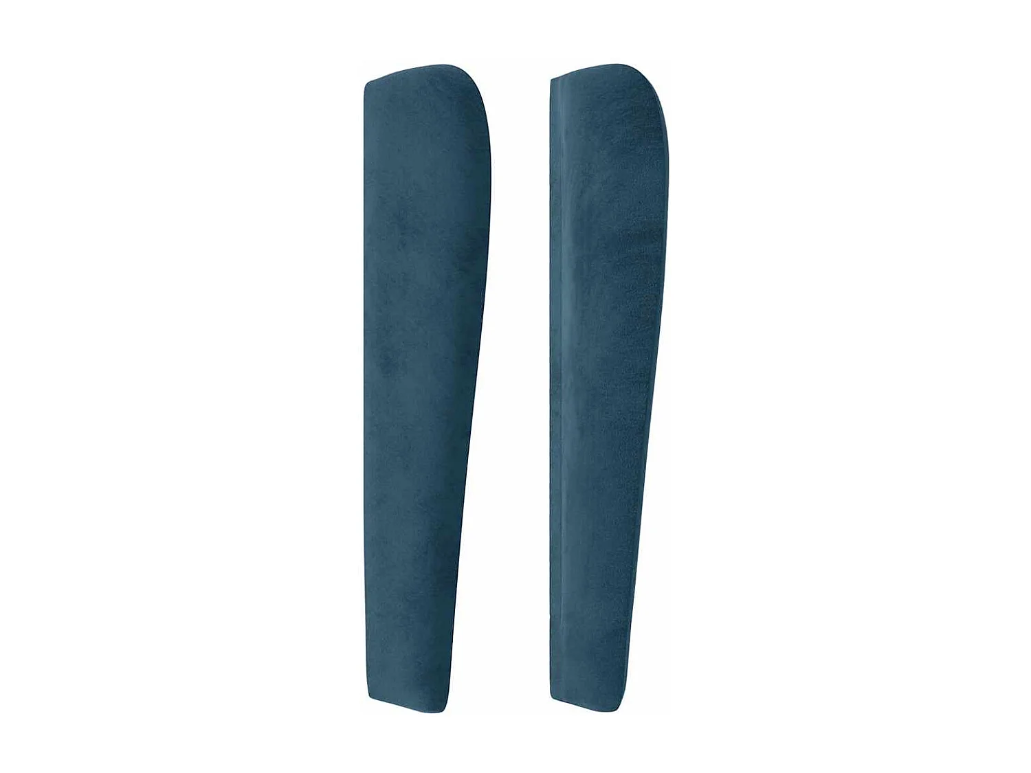 Hoofdbord met randen 147x23x118/128 cm fluweel donkerblauw