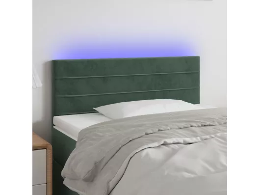 Kauf Unique LED Kopfteil Dunkelgrün 100x5x78/88 cm Samt