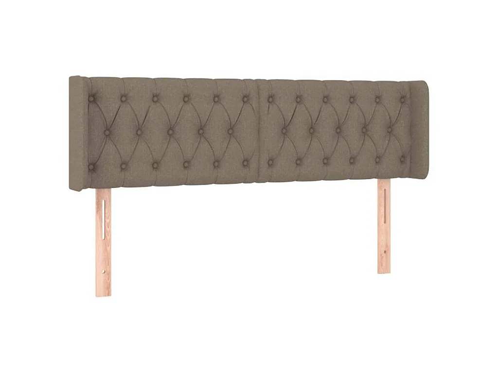 Tête de lit à LED Taupe 163x16x78/88 cm Tissu