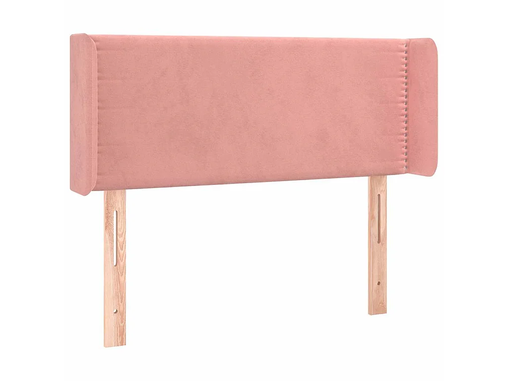 Tête de lit avec oreilles Rose 103x16x78/88 cm Velours
