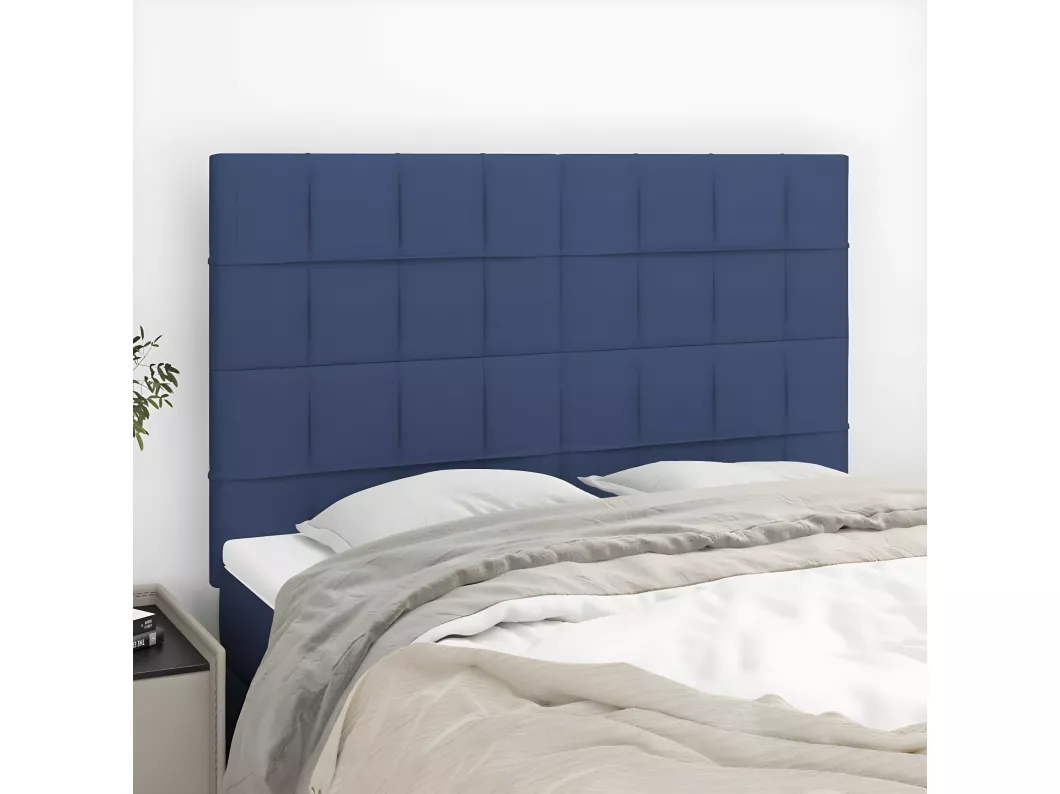 Kauf Unique Kopfteile 4 Stk. Blau 72x5x78/88 cm Stoff