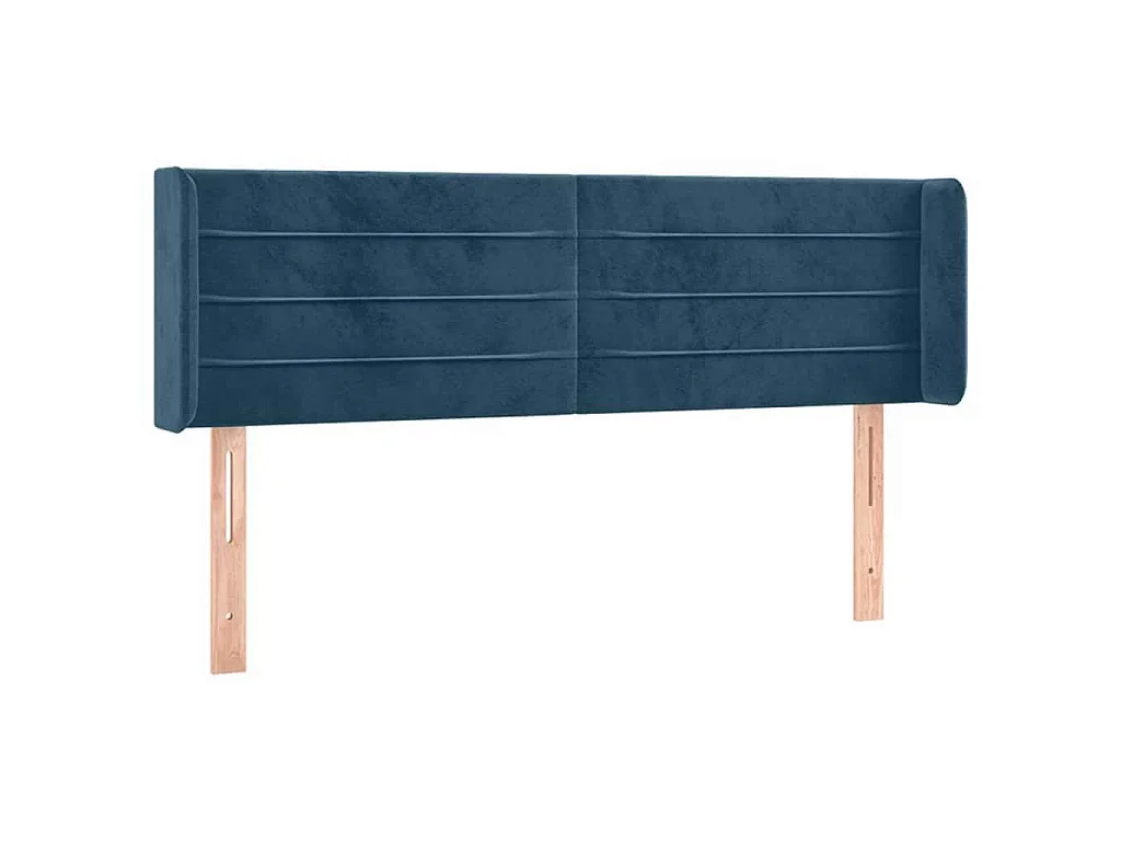 Tête de lit à LED Bleu foncé 147x16x78/88 cm Velours